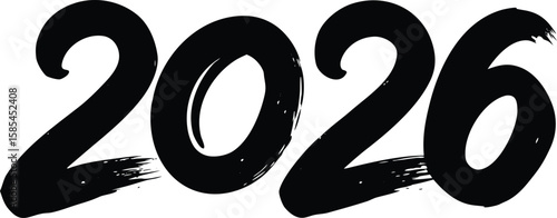 Bold Brush Script Year 2026