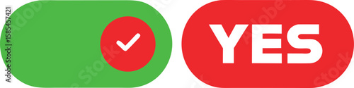 Yes or No Button Graphic with Checkmark