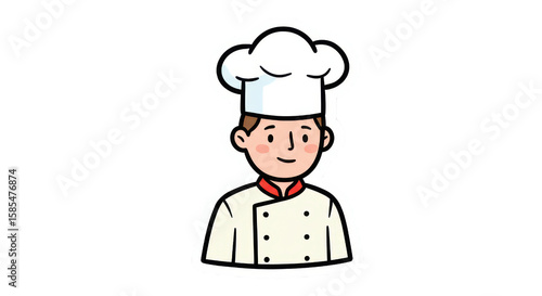 Cute Cartoon Chef Illustration