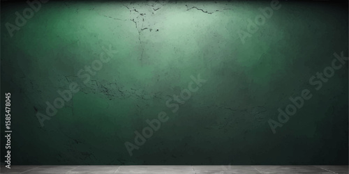 Grunge wall background with textured concrete frame and vintage dark grey rough surface