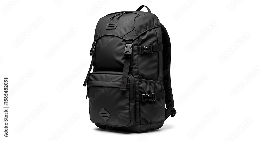 Black backpack isolated on white background Black backpack isolated on white background