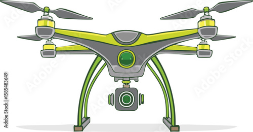 vector black green drone helicopter aircraft, clip, cool, game, machine, smart, three-dimensional, transparent, 4, consumer, cut-out, drone, fan, hobby, robot, sport, aeroplane, aircraft, camera,