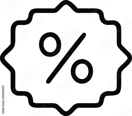 Discount tag line icon for sale promotion marketing design element