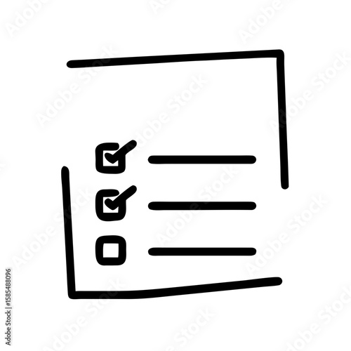 black outline clipboard with checklist icon is perfect for productivity blogs, task management websites, or business planning content