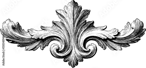 Vintage ornamental engraving design for decoration and historical themes
