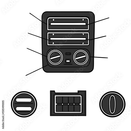 Car dashboard controls and components audio