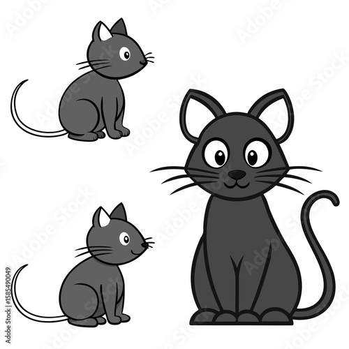 Cartoon cats and mice mouse