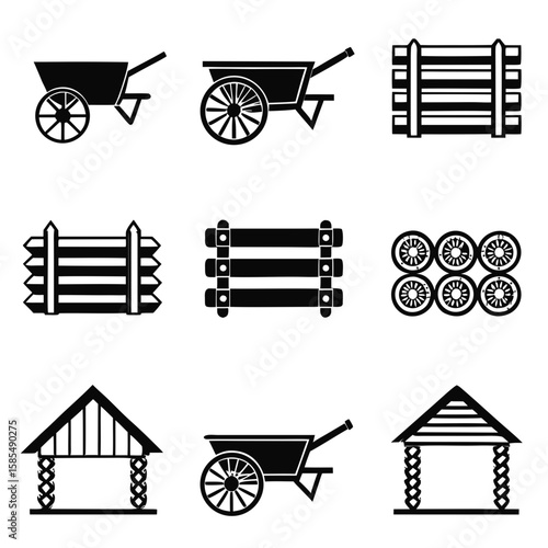 Farm equipment and structures wheelbarrow cart
