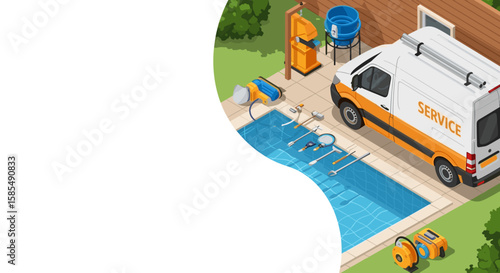 Seasonal cleaning of pools, maintenance service and necessary equipment in backyard setting. Seasonal cleaning of pools ensures sparkling swimming surface and healthy water quality.