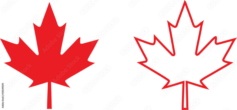Canada flag red ribbon, an up arrow success symbol vector illustration Canada flag red ribbon, an up arrow success symbol vector illustration