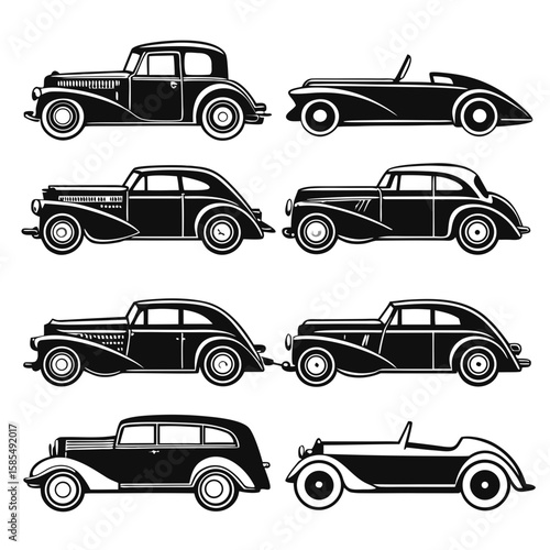 Vintage automobiles collection classic cars vintage vehicles