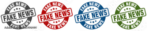 fake news stamp. fake news round stamp set isolated on white background