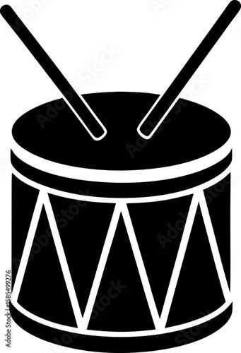 drum and drumsticks