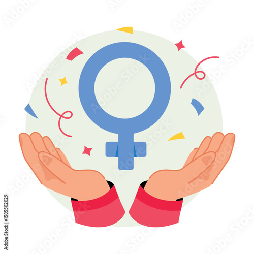 Feminism Concept Style illustrations. EPS 10 File 