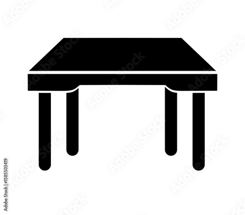 rectangular table vector with trendy design