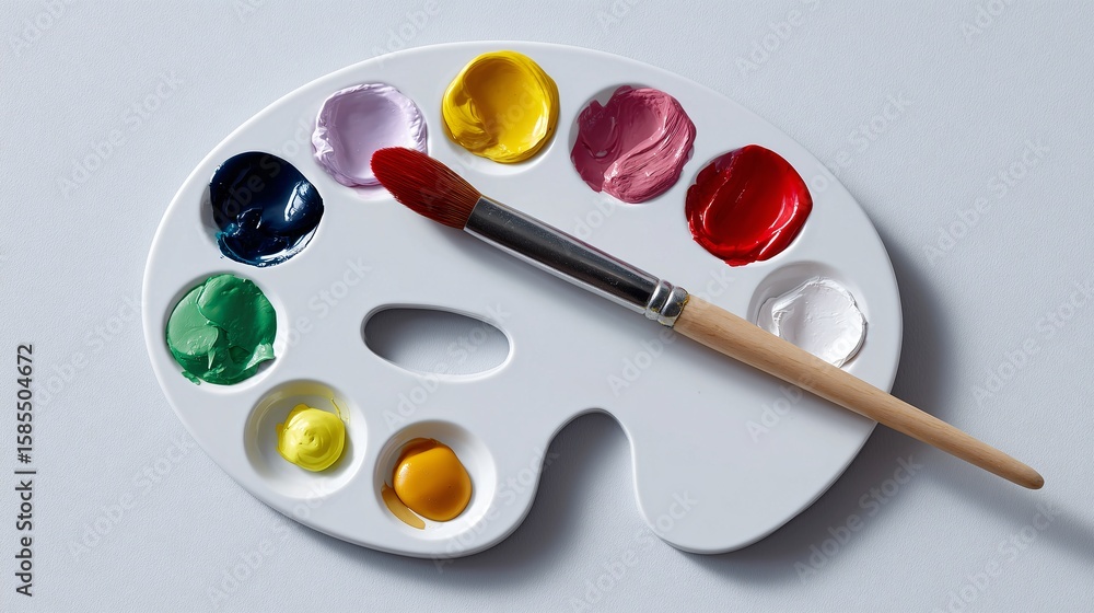 palette on white background isolated palette on white background isolated