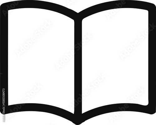 Open book line icon editable vector illustration 