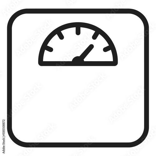 Bathroom Scale Icon Symbolizing Weight Measurement and Health