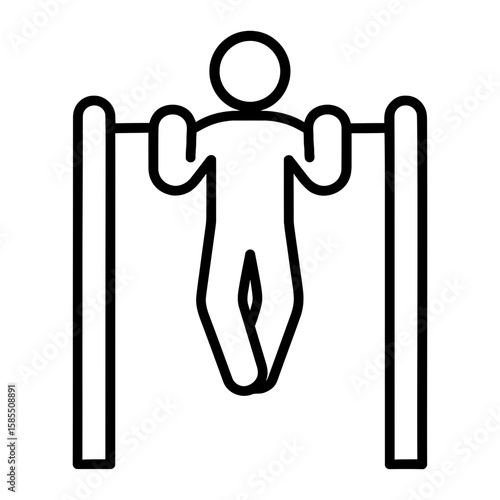 Pull-up Strength Training Icon Symbolizing Fitness Exercise and Performance