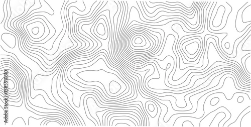 Topographical Contours: Illustrative depiction of elevated land regions, portraying geographical elevations, with undulating lines and complex layering.