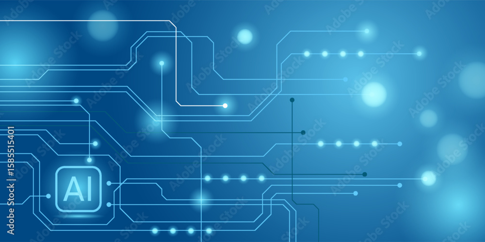 Fototapeta premium Abstract technology circuit board, Vector background.