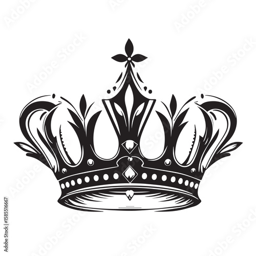 Royal Crown Icon: A regal crown, its intricate design hinting at royalty and power. Perfect for designs centered around themes of authority.