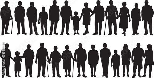 Diverse Generations A Silhouette Collection of Family and Community