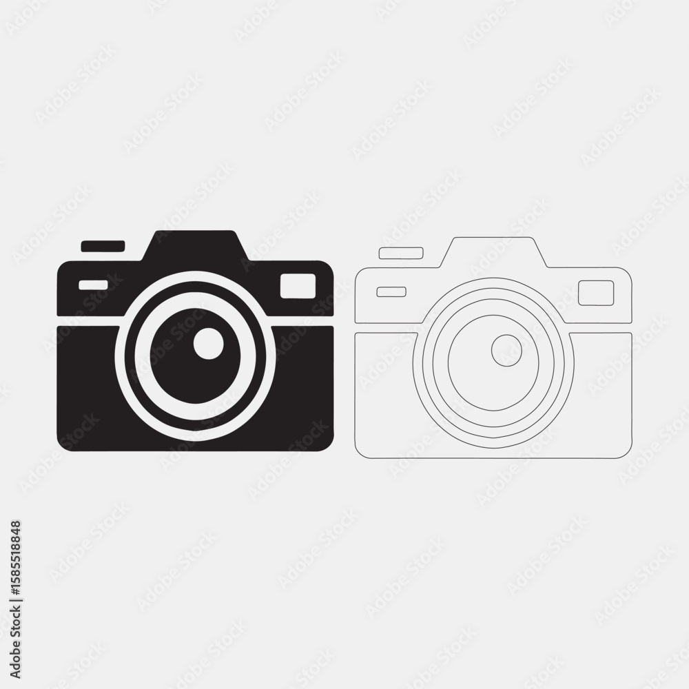 Two Simple Camera Icons in Black and White
Two Simple Camera Icons in Black and White
