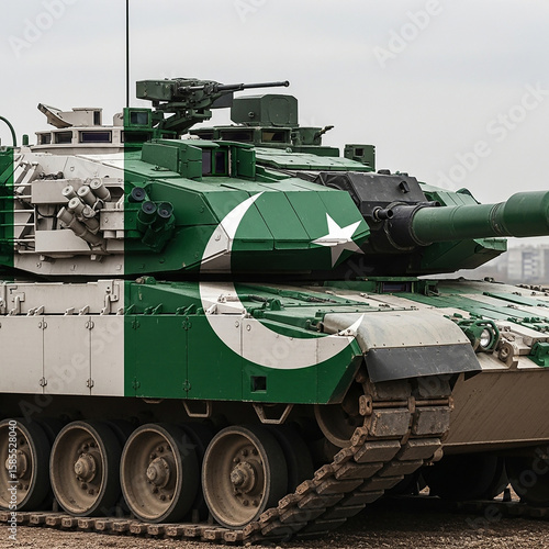 Pakistani AlKhalid Main Battle Tank Military Vehicle Closeup