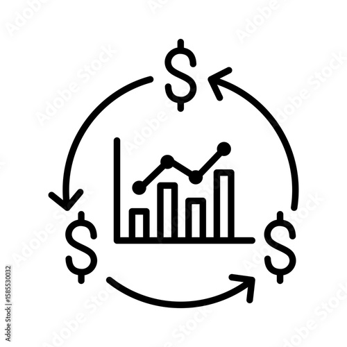 Cashflow Icon Vector Illustration