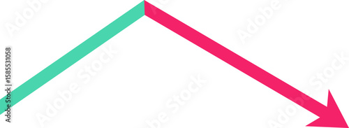 Stock market illustration on isolated background, flat vector illustration