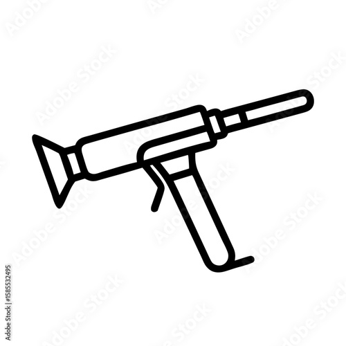Caulking gun illustration on transparent background  