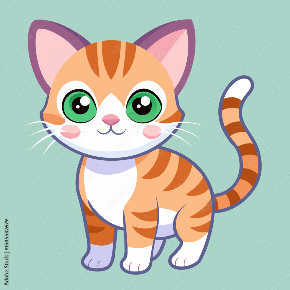 A happy red kitten A happy red kitten