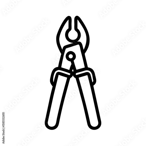 Wire cutter tool illustration on transparent background  