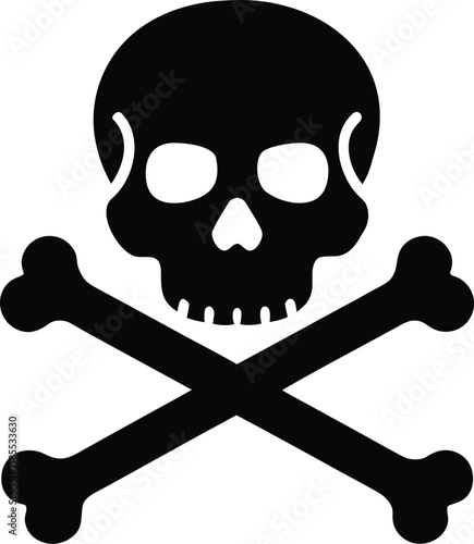 Black Head skull silhouette vector illustration