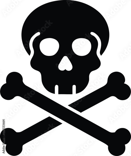 Black Head skull silhouette vector illustration