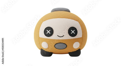 Cute Orange Plush Toy Car