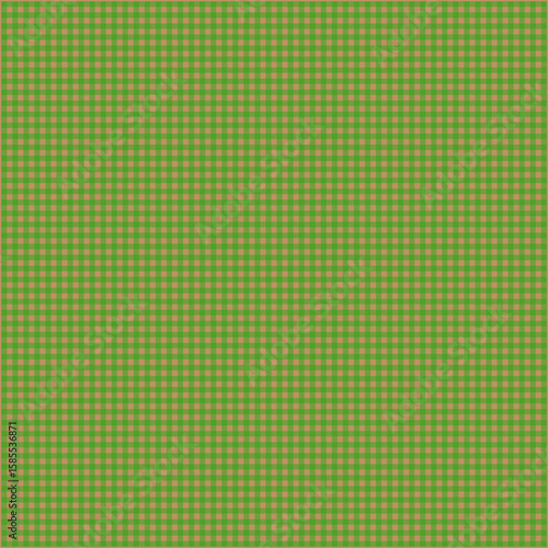 Bright Green and Soft Peach Gingham Seamless Pattern – Vibrant Checkered Fabric Design for Spring and Summer Picnic Themes, Digital Paper, Crafts, and Textile Projects