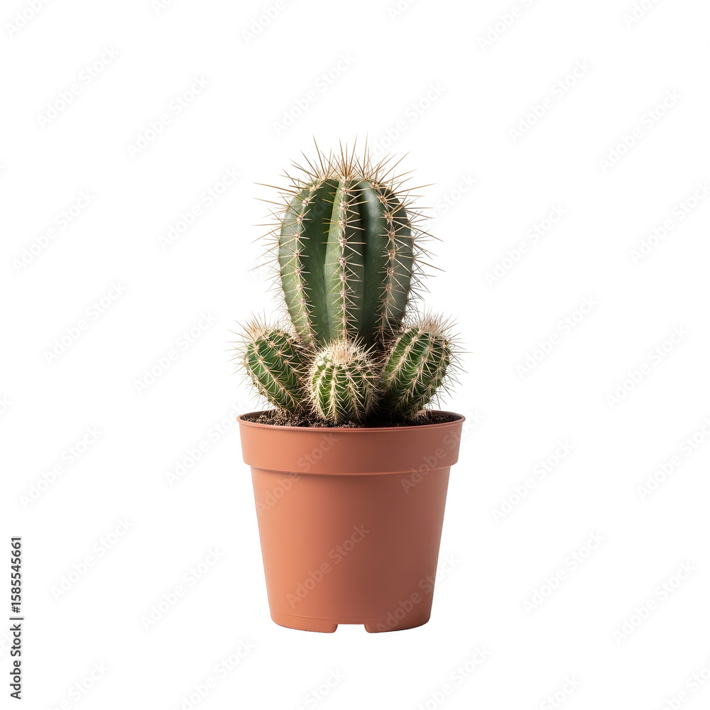 Cactus plant in pot studio shot Cactus plant in pot studio shot