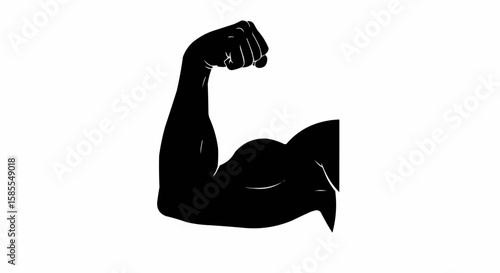 Silhouette of a man in tree pose with hands in mudra on a white background is shown here today