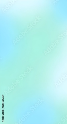 Soft Gradient Blue Green Background, Smooth Pastel Color Blend for Digital Design