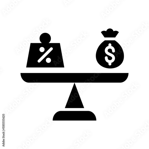 Equity Icon Vector Illustration Glyph Version