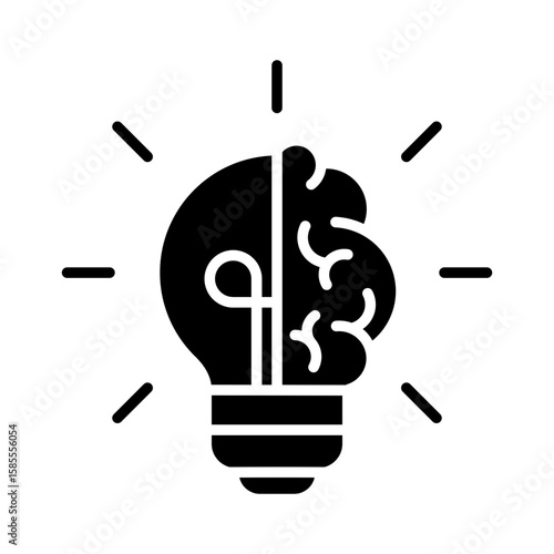 Intellectual Icon Vector Illustration Glyph Version