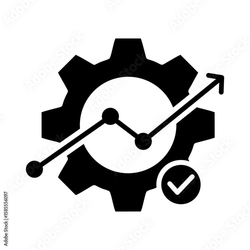 Optimization Icon Vector Illustration Glyph Version