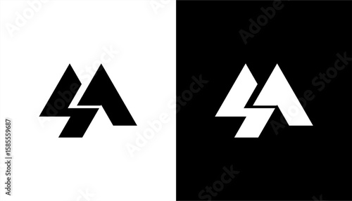 Free Download Letter SM MS Logo Design, Creative SM MS Monogram Vector Template Element - GFXLoad