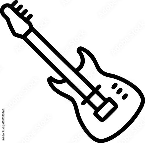 Electric guitar icon vector 