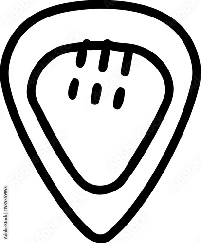 Guitar pick icon vector 