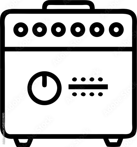 Guitar Amplifier Icon Vector