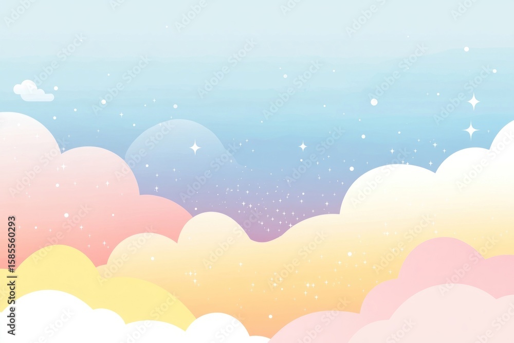 Fototapeta premium Minimalist background pastel colors sky.