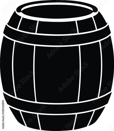  barrel silhouette vector illustration